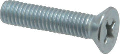 Value Collection - #10-32 UNF, 7/8" OAL Phillips Drive Machine Screw - Flat Head, Grade 2 Steel, Zinc-Plated Finish, Without Washer - Apex Tool & Supply