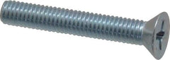 Value Collection - #10-32 UNF, 1-1/4" OAL Phillips Drive Machine Screw - Flat Head, Grade 2 Steel, Zinc-Plated Finish, Without Washer - Apex Tool & Supply