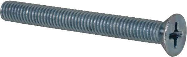 Value Collection - #10-32 UNF, 1-3/4" OAL Phillips Drive Machine Screw - Flat Head, Grade 2 Steel, Zinc-Plated Finish, Without Washer - Apex Tool & Supply