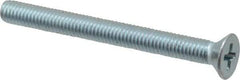 Value Collection - #10-32 UNF, 2" OAL Phillips Drive Machine Screw - Flat Head, Grade 2 Steel, Zinc-Plated Finish, Without Washer - Apex Tool & Supply