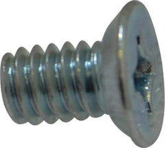 Value Collection - #12-24 UNC, 3/8" OAL Phillips Drive Machine Screw - Flat Head, Grade 2 Steel, Zinc-Plated Finish, Without Washer - Apex Tool & Supply