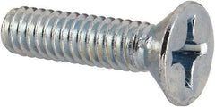 Value Collection - #12-24 UNC, 7/8" OAL Phillips Drive Machine Screw - Flat Head, Grade J82 Steel, Zinc-Plated Finish, Without Washer - Apex Tool & Supply