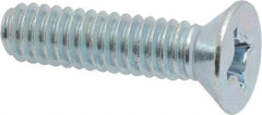 Value Collection - 1/4-20 UNC, 1" OAL Phillips Drive Machine Screw - Flat Head, Grade 2 Steel, Zinc-Plated Finish, Without Washer - Apex Tool & Supply