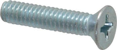 Value Collection - 1/4-20 UNC, 1-1/4" OAL Phillips Drive Machine Screw - Flat Head, Grade 2 Steel, Zinc-Plated Finish, Without Washer - Apex Tool & Supply