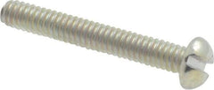 Value Collection - #5-40 UNC, 7/8" Length Under Head Slotted Drive Machine Screw - Round Head, Grade J82 Steel, Zinc-Plated Finish, Without Washer - Apex Tool & Supply