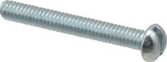 Value Collection - #5-40 UNC, 1" Length Under Head Slotted Drive Machine Screw - Round Head, Grade J82 Steel, Zinc-Plated Finish, Without Washer - Apex Tool & Supply