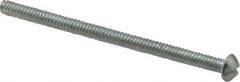 Value Collection - #6-32 UNC, 2-1/4" Length Under Head Slotted Drive Machine Screw - Round Head, Grade 2 Alloy Steel, Zinc-Plated Finish, Without Washer - Apex Tool & Supply