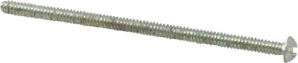 Value Collection - #6-32 UNC, 2-3/4" Length Under Head Slotted Drive Machine Screw - Round Head, Grade 2 Alloy Steel, Zinc-Plated Finish, Without Washer - Apex Tool & Supply