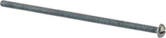 Value Collection - #6-32 UNC, 3-1/2" Length Under Head Slotted Drive Machine Screw - Round Head, Grade 2 Alloy Steel, Zinc-Plated Finish, Without Washer - Apex Tool & Supply