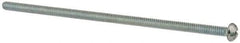 Value Collection - #6-32 UNC, 3-3/4" Length Under Head Slotted Drive Machine Screw - Round Head, Grade 2 Alloy Steel, Zinc-Plated Finish, Without Washer - Apex Tool & Supply
