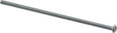 Value Collection - #6-32 UNC, 4" Length Under Head Slotted Drive Machine Screw - Round Head, Grade 2 Alloy Steel, Zinc-Plated Finish, Without Washer - Apex Tool & Supply