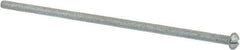 Value Collection - #8-32 UNC, 5" Length Under Head Slotted Drive Machine Screw - Round Head, Grade J82 Steel, Zinc-Plated Finish, Without Washer - Apex Tool & Supply