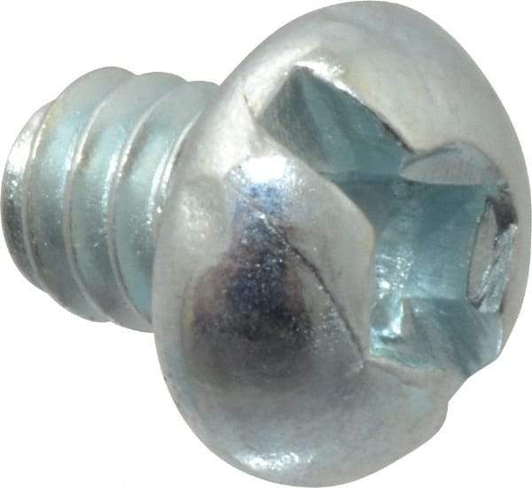 Value Collection - #10-24 UNC, 1/4" Length Under Head Slotted Drive Machine Screw - Round Head, Grade 2 Alloy Steel, Zinc-Plated Finish, Without Washer - Apex Tool & Supply
