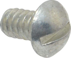 Value Collection - #10-24 UNC, 5/16" Length Under Head Slotted Drive Machine Screw - Round Head, Grade J82 Steel, Zinc-Plated Finish, Without Washer - Apex Tool & Supply