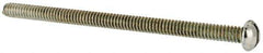 Value Collection - #10-24 UNC, 3-1/4" Length Under Head Slotted Drive Machine Screw - Round Head, Grade J82 Steel, Zinc-Plated Finish, Without Washer - Apex Tool & Supply