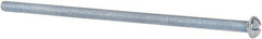Value Collection - #10-32 UNF, 4-1/2" Length Under Head Slotted Drive Machine Screw - Round Head, Grade J82 Steel, Zinc-Plated Finish, Without Washer - Apex Tool & Supply