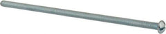 Value Collection - #10-32 UNF, 5" Length Under Head Slotted Drive Machine Screw - Round Head, Grade J82 Steel, Zinc-Plated Finish, Without Washer - Apex Tool & Supply