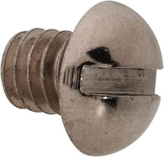 Value Collection - #12-24 UNC, 1/4" Length Under Head Slotted Drive Machine Screw - Round Head, Grade 2 Alloy Steel, Zinc-Plated Finish, Without Washer - Apex Tool & Supply