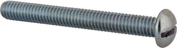 Value Collection - 5/16-18 UNC, 2-3/4" Length Under Head Slotted Drive Machine Screw - Round Head, Grade 2 Alloy Steel, Zinc-Plated Finish, Without Washer - Apex Tool & Supply