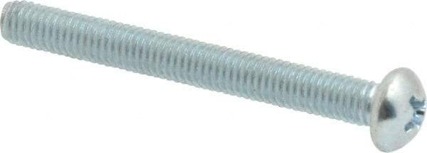 Value Collection - #10-32 UNF, 1-3/4" Length Under Head Phillips Drive Machine Screw - Round Head, Grade 2 Steel, Zinc-Plated Finish, Without Washer - Apex Tool & Supply