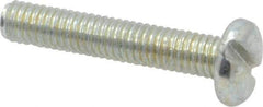 Value Collection - M3x0.50, 16mm Length Under Head Slotted Drive Machine Screw - Pan Head, Grade 4.8 Steel, Zinc-Plated Finish, Without Washer - Apex Tool & Supply