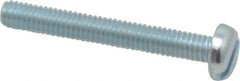 Value Collection - M4x0.70, 30mm Length Under Head Slotted Drive Machine Screw - Pan Head, Grade 4.8 Steel, Zinc-Plated Finish, Without Washer - Apex Tool & Supply