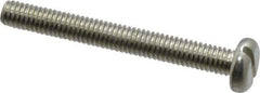 Value Collection - M4x0.70, 35mm Length Under Head Slotted Drive Machine Screw - Pan Head, Grade 4.8 Steel, Zinc-Plated Finish, Without Washer - Apex Tool & Supply