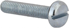 Value Collection - M5x0.80, 25mm Length Under Head Slotted Drive Machine Screw - Pan Head, Grade 4.8 Steel, Zinc-Plated Finish, Without Washer - Apex Tool & Supply