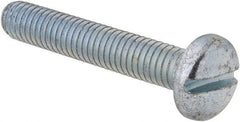 Value Collection - M6x1.00, 35mm Length Under Head Slotted Drive Machine Screw - Pan Head, Grade 4.8 Steel, Zinc-Plated Finish, Without Washer - Apex Tool & Supply