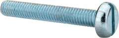 Value Collection - M6x1.00, 40mm Length Under Head Slotted Drive Machine Screw - Pan Head, Grade 4.8 Steel, Zinc-Plated Finish, Without Washer - Apex Tool & Supply