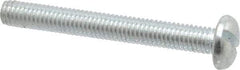 Value Collection - M6x1.00, 50mm Length Under Head Slotted Drive Machine Screw - Pan Head, Grade 4.8 Steel, Zinc-Plated Finish, Without Washer - Apex Tool & Supply