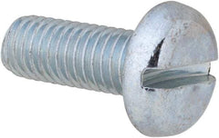 Value Collection - M8x1.25, 20mm Length Under Head Slotted Drive Machine Screw - Pan Head, Grade 4.8 Steel, Zinc-Plated Finish, Without Washer - Apex Tool & Supply