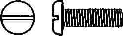 Value Collection - M2x0.40 Metric Coarse, 4mm Length Under Head Slotted Drive Machine Screw - Pan Head, Grade 316 & A4 Stainless Steel, Uncoated, Without Washer - Apex Tool & Supply