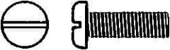 Value Collection - M3.5x0.60 Metric Coarse, 30mm Length Under Head Slotted Drive Machine Screw - Pan Head, Grade 18-8 & A2 Stainless Steel, Uncoated, Without Washer - Apex Tool & Supply