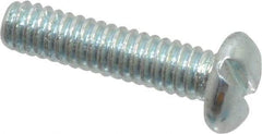 Value Collection - #2-56 UNC, 3/8" Length Under Head Slotted Drive Machine Screw - Pan Head, Grade J82 Steel, Zinc-Plated Finish, Without Washer - Apex Tool & Supply