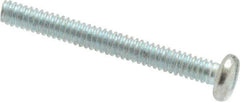 Value Collection - #2-56 UNC, 3/4" Length Under Head Slotted Drive Machine Screw - Pan Head, Grade J82 Steel, Zinc-Plated Finish, Without Washer - Apex Tool & Supply