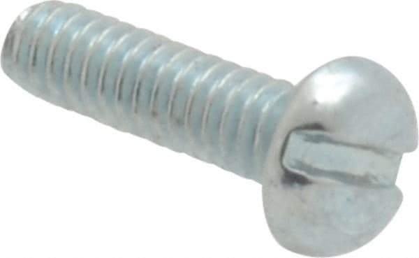 Value Collection - #3-48 UNC, 3/8" Length Under Head Slotted Drive Machine Screw - Pan Head, Grade J82 Steel, Zinc-Plated Finish, Without Washer - Apex Tool & Supply