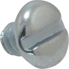 Value Collection - #4-40 UNC, 1/8" Length Under Head Slotted Drive Machine Screw - Pan Head, Grade 2 Steel, Zinc-Plated Finish, Without Washer - Apex Tool & Supply