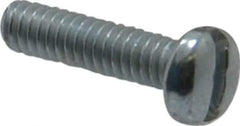 Value Collection - #5-40 UNC, 1/2" Length Under Head Slotted Drive Machine Screw - Pan Head, Grade 2 Steel, Zinc-Plated Finish, Without Washer - Apex Tool & Supply