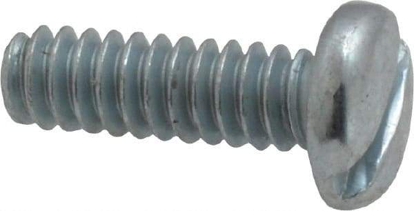 Value Collection - #6-32 UNC, 7/16" Length Under Head Slotted Drive Machine Screw - Pan Head, Grade 2 Steel, Zinc-Plated Finish, Without Washer - Apex Tool & Supply
