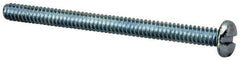 Value Collection - #6-32 UNC, 1-3/4" Length Under Head Slotted Drive Machine Screw - Pan Head, Grade J82 Steel, Zinc-Plated Finish, Without Washer - Apex Tool & Supply