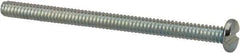 Value Collection - #6-32 UNC, 2" Length Under Head Slotted Drive Machine Screw - Pan Head, Grade J82 Steel, Zinc-Plated Finish, Without Washer - Apex Tool & Supply