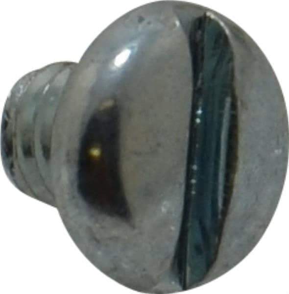 Value Collection - #8-32 UNC, 3/16" Length Under Head Slotted Drive Machine Screw - Pan Head, Grade J82 Steel, Zinc-Plated Finish, Without Washer - Apex Tool & Supply
