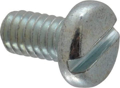 Value Collection - #8-32 UNC, 5/16" Length Under Head Slotted Drive Machine Screw - Pan Head, Grade J82 Steel, Zinc-Plated Finish, Without Washer - Apex Tool & Supply