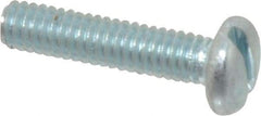Value Collection - #8-32 UNC, 3/4" Length Under Head Slotted Drive Machine Screw - Pan Head, Grade J82 Steel, Zinc-Plated Finish, Without Washer - Apex Tool & Supply