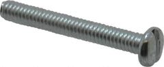 Value Collection - #8-32 UNC, 1-1/4" Length Under Head Slotted Drive Machine Screw - Pan Head, Grade J82 Steel, Zinc-Plated Finish, Without Washer - Apex Tool & Supply