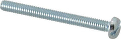 Value Collection - #8-32 UNC, 1-3/4" Length Under Head Slotted Drive Machine Screw - Pan Head, Grade J82 Steel, Zinc-Plated Finish, Without Washer - Apex Tool & Supply