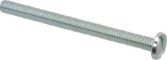 Value Collection - #8-32 UNC, 2" Length Under Head Slotted Drive Machine Screw - Pan Head, Grade J82 Steel, Zinc-Plated Finish, Without Washer - Apex Tool & Supply