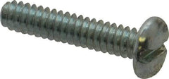 Value Collection - #10-24 UNC, 7/8" Length Under Head Slotted Drive Machine Screw - Pan Head, Grade J82 Steel, Zinc-Plated Finish, Without Washer - Apex Tool & Supply