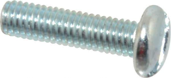 Value Collection - #10-32 UNF, 3/4" Length Under Head Slotted Drive Machine Screw - Pan Head, Grade J82 Steel, Zinc-Plated Finish, Without Washer - Apex Tool & Supply